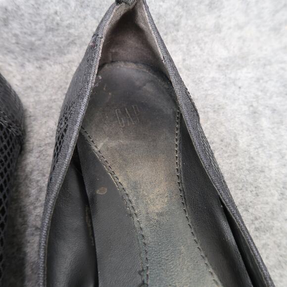 Gap Shoes Womens 10 Ballet Flats Skimmer Slip On Round Cap Toe Black Casual - Picture 4 of 12